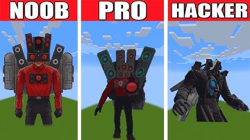 Titan Speaker Man Boss vs Camera Man Pixel Art : Noob, Pro, HACKER! Skibidi Toilet Characters #8