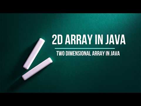 2d Array In Java Example | Two dimensional array in java