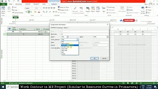 Work Contour in MS Project (Similar to Resource Curves in Primavera)