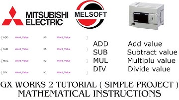 Gx works 2 math functions tutorial | FX3U PLC