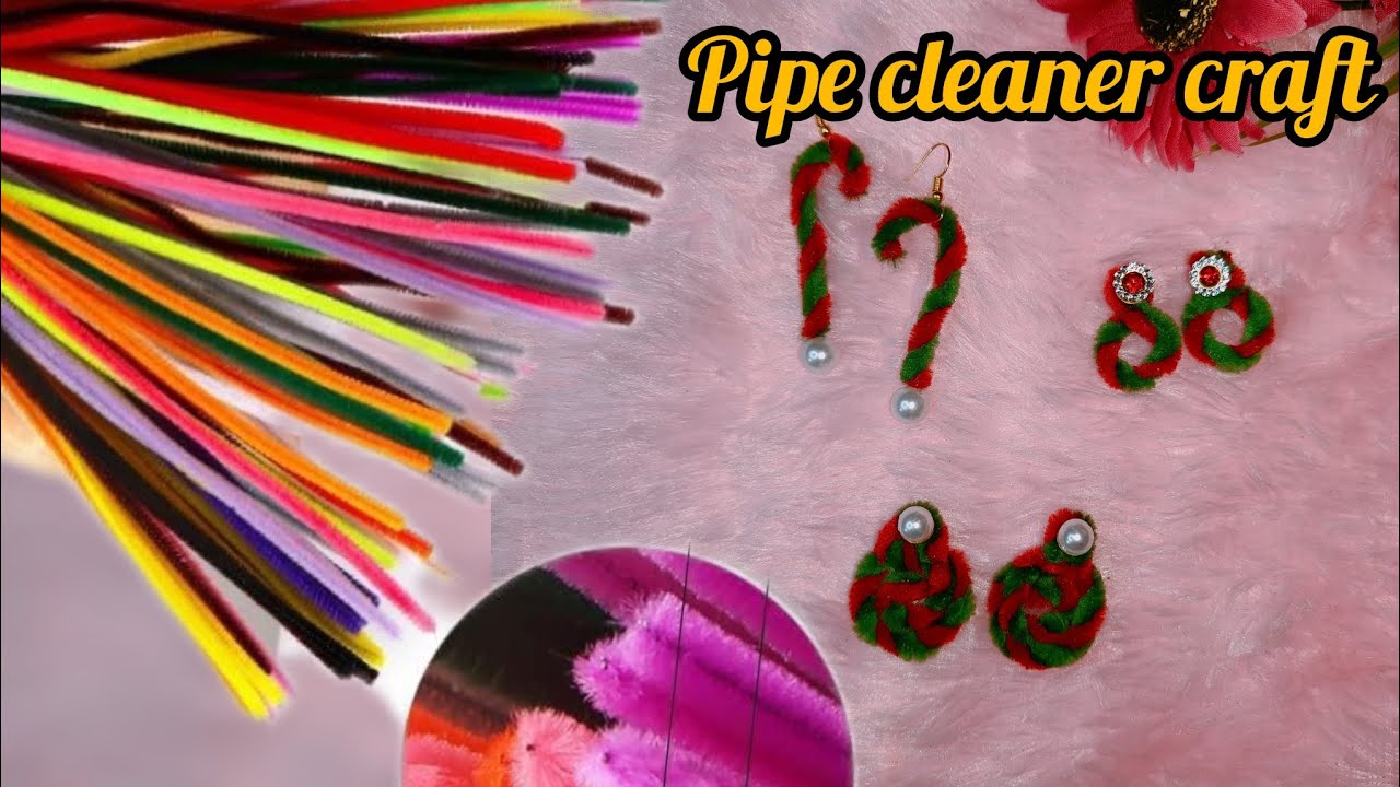 Cristmas Earrings Pipe Cleaner Earrings viral pipecleanercraft
