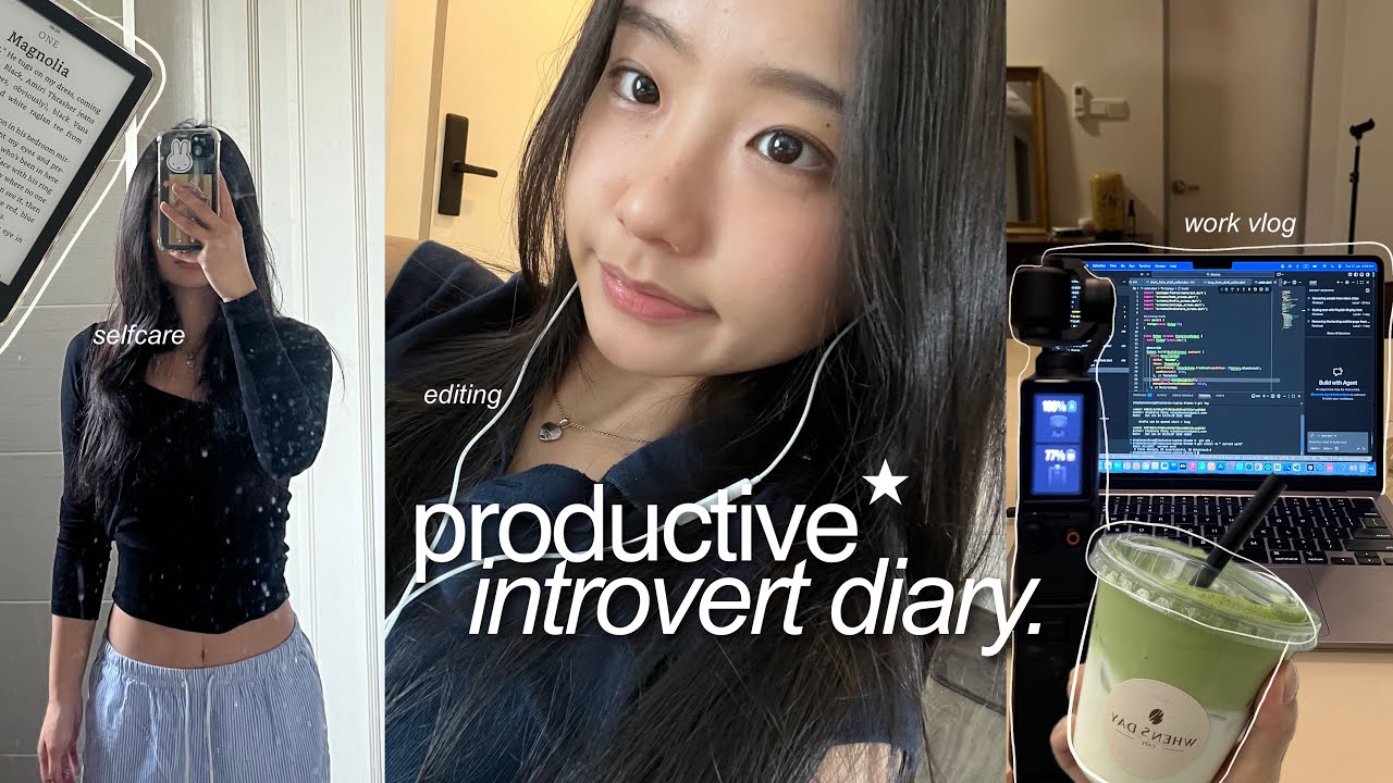 Продуктивные дни дома 📓 рабочий видеоблог, программирование, монтаж, приготовление матча и уход з...