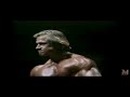 Tom Platz posing at Mr.Olympia 1980 on Ride Like The Wind Song by Christopher Cross