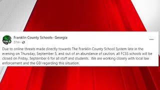 All Franklin County Schools to close Friday due to online threats