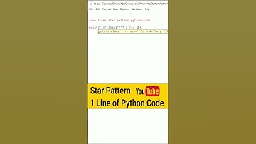 Star Pyramid Pattern using One Line Python Code #shorts #coding #programming