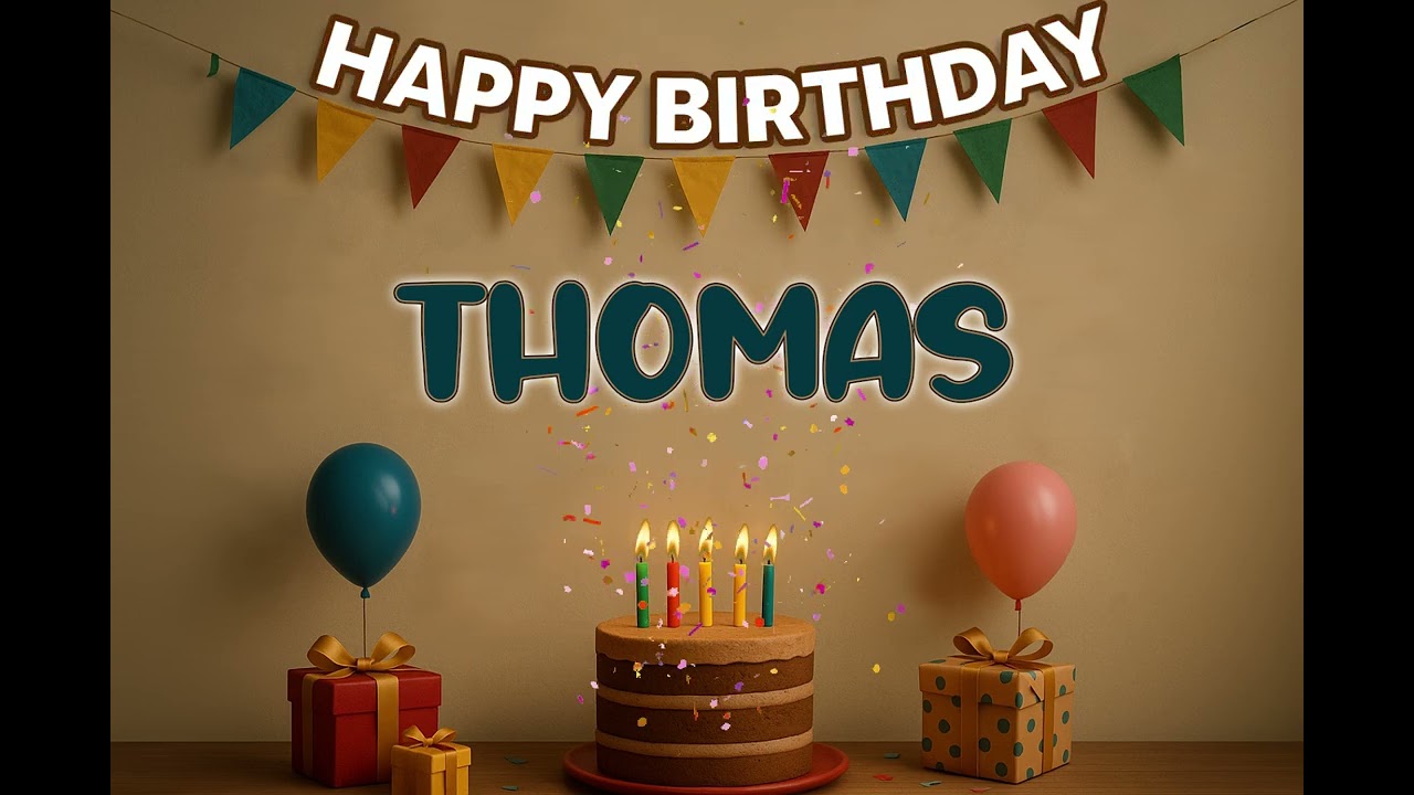 Thomas’s Happy Birthday Song 🎈 | Custom Track by XBirthdays for Kids & Adults | 2026