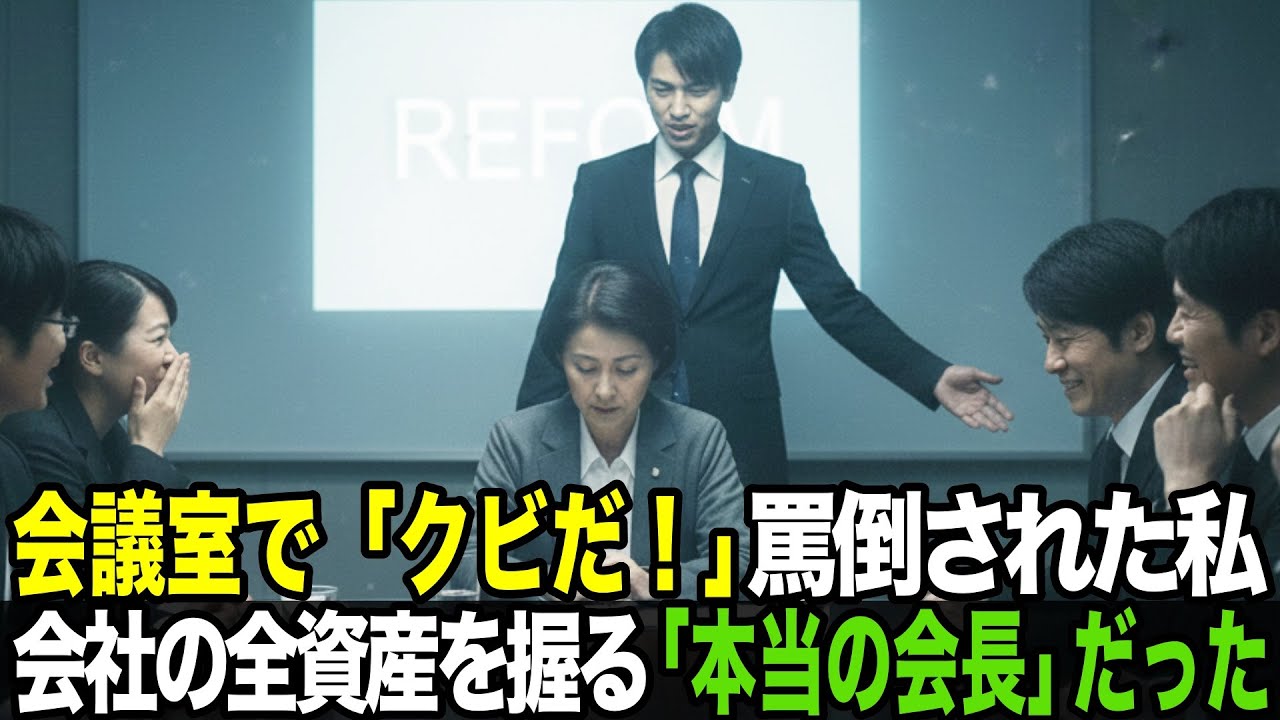 会議室で「クビだ！」と罵倒された私。だが、会社の実権を握る“本当の会長”だった。【スカッと】