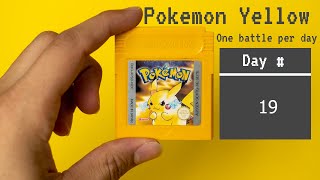 Pokemon Yellow but I only do one battle per day - Day 19