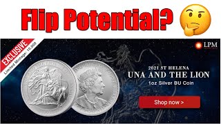 2021 1 oz St Helena Una and the Lion Silver Coin [Flip Potential]