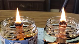 "DIY" Foreverwick Olive oil Lamp.