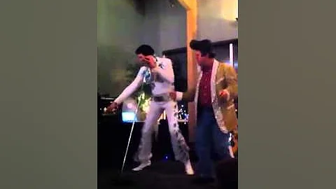 Elvis Impersonator Carlton Hurdle with David