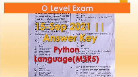 #M3R5 | 15/09/2021 | python programming | answer key