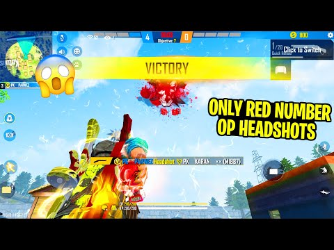 Garena free fire 24 Kills Total | Only Red Number Hacker Headshots | Garena free fire - PK Gamers