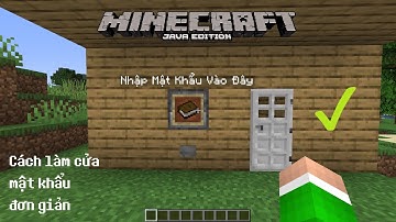 Minecraft: Cách làm cửa mật khẩu đơn giản
