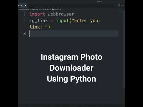 Instagram Photo Downloader Using Python