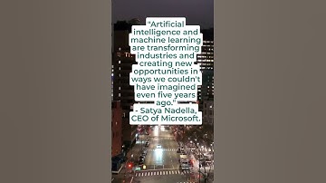 Future of AI and Machine Learning - Satya Nadella, CEO of Microsoft