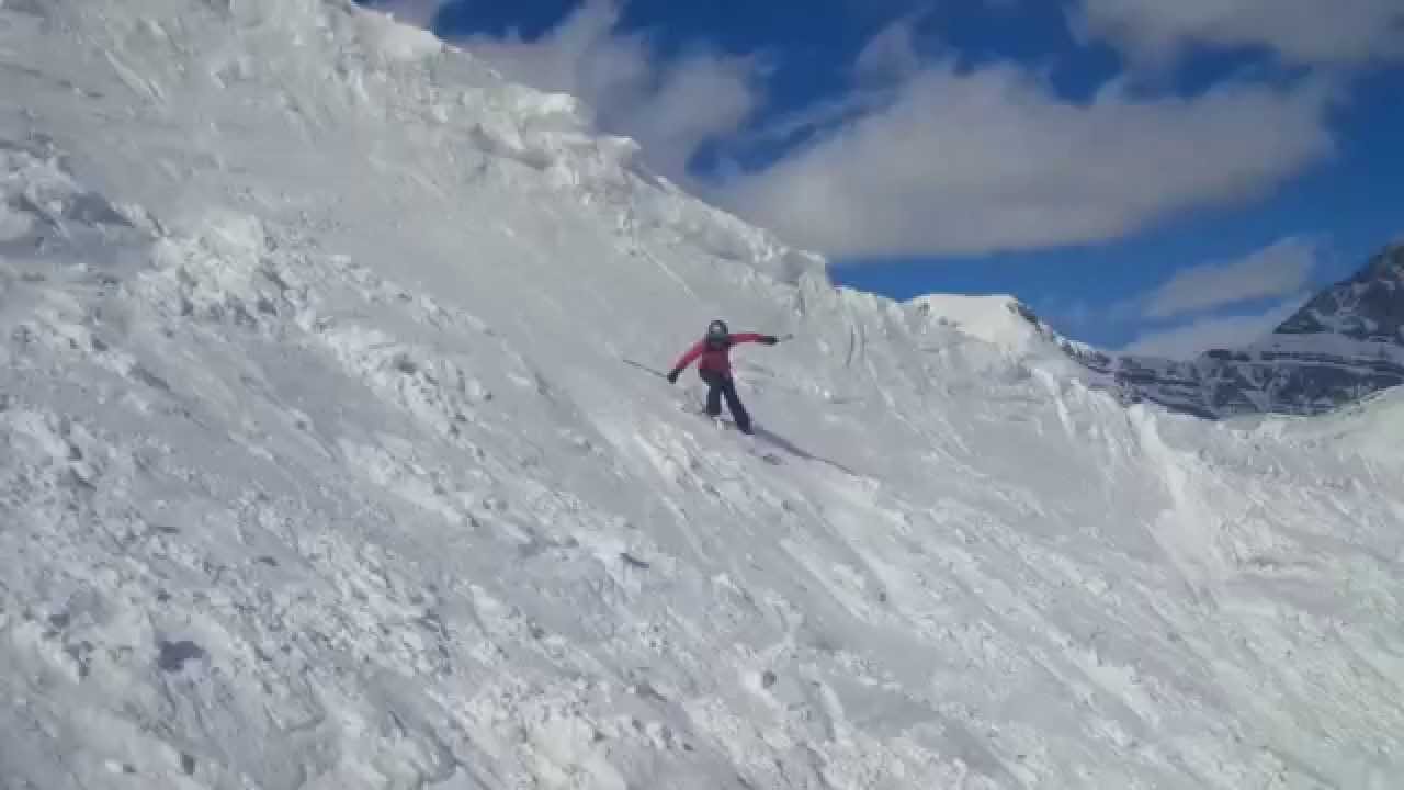 Danielle Skiing Paradise Cornice Lake Louise Youtube