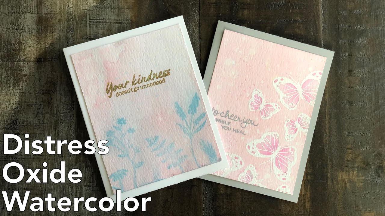Distress Oxide Watercolor - YouTube