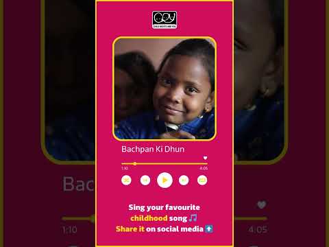 Pick a song from your childhood.Sing it or dance to it, your way,. Post it, tag @cry_india