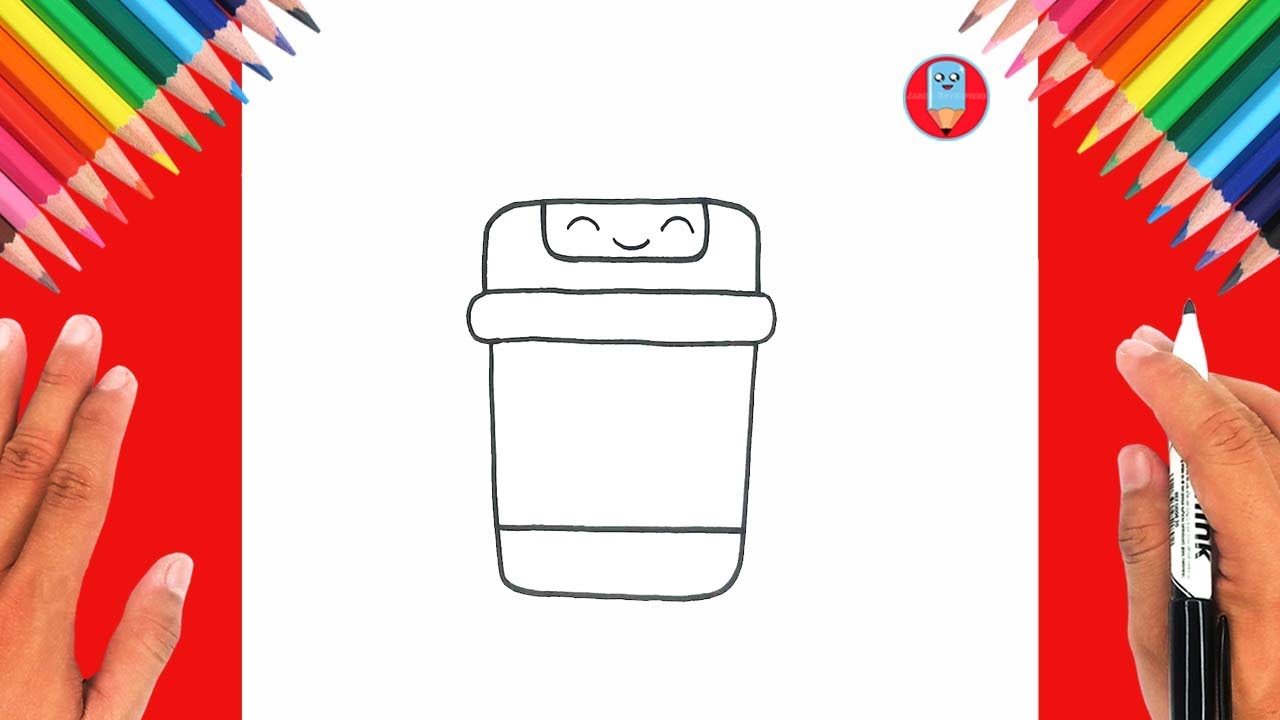 Wie zeichnet man einen Mülleimer?, Schritt für Schritt, Jason ...