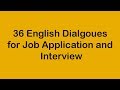 36 English Dialogues for Job Application and Interview