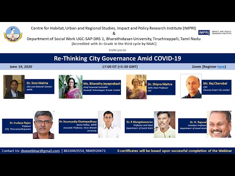 IMPRI BDU #Webinar on Re-thinking City Governance Amid COVID-19