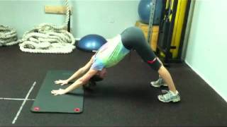 Downward Dog Push Up 1 and 2 arm variation.avi