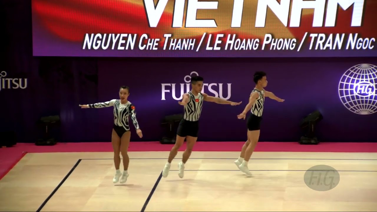 Vietnam (VIE) - 2022 Aerobic Worlds, Guimaraes (POR) - Trio Qualifications