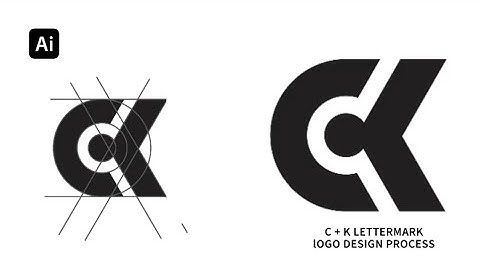 Modern Monogram Logo Design Process | Letter C&k | Logo Tutorial | step-by-step Guide | Quick & Easy