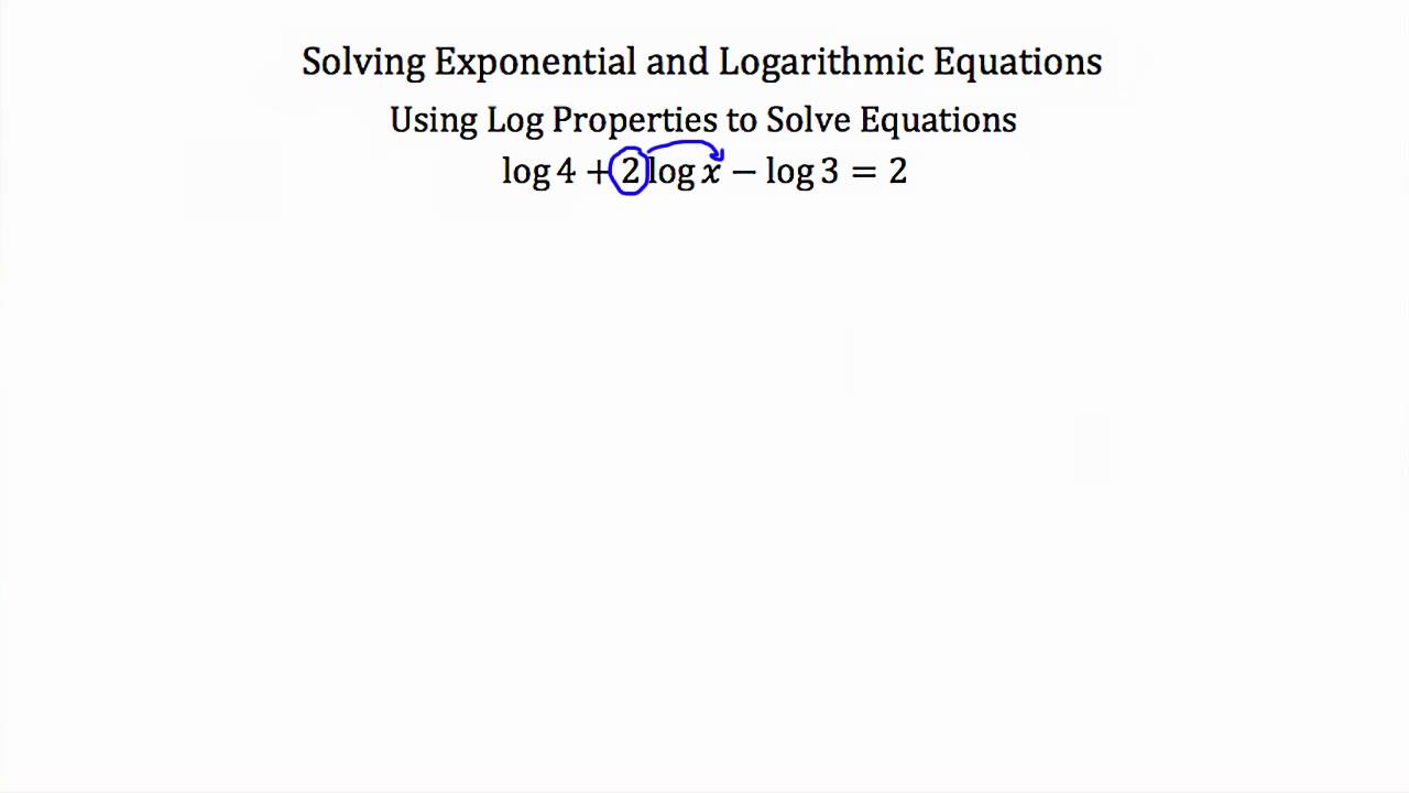 Exponential and Logarithmic Equations - YouTube