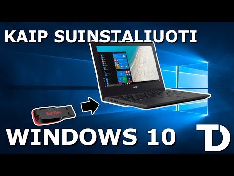 Kaip suinstaliuoti Windows 10!