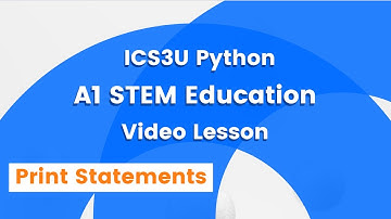 ICS3U Grade 11 Computer Science - Print Statements Lesson
