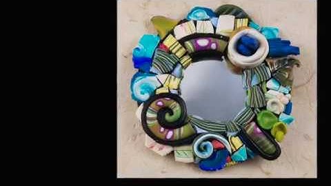 How to make a Mosaic Mirror using polymer clay scraps