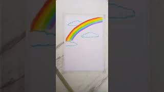 HOW TO DRAW RAINBOW | GAMBAR PELANGI SIMPLE #shortsvideo #shorts #shortsfund