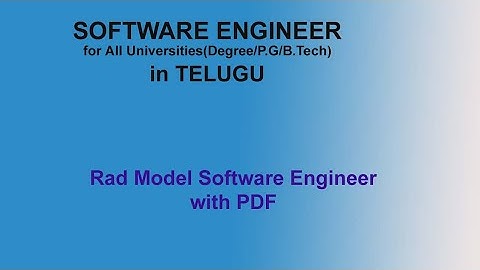 RAD MODEL IN SOFTWARE ENGINEER IN TELUGU