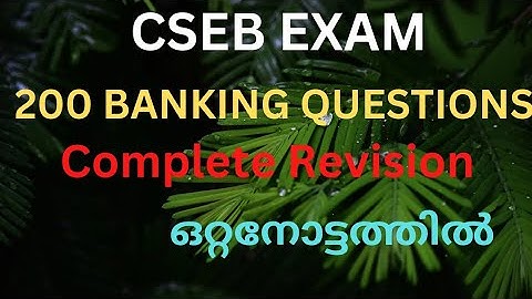 |CSEB EXAM|200 BANKING Questions|Revision|Mock Test|