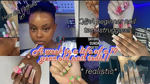 A week in a life of a 19 year old nail tech *realistic*