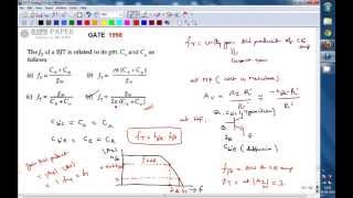 GATE 1998 ECE Unity gain bandwidth product of CE amplifier Profile