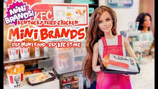 Are The NEW KFC Mini Brands Barbie Size? Let’s Make A KFC Store & Squishy Doll Food