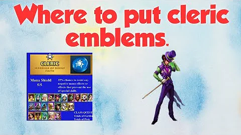 Empires and Puzzles:  Cleric emblems and where to put them