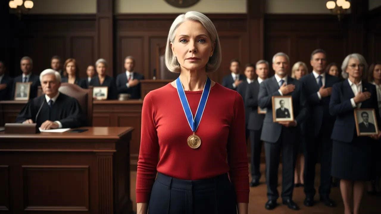 Sędzia kazał jej zdjąć Medal Honoru — aż wkroczył admirał i uciszył całą salę w sądzie