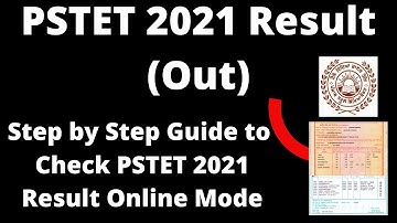 PSTET 2021 Result (Out) - How to Check Officially PSTET 2021 Result Online mode
