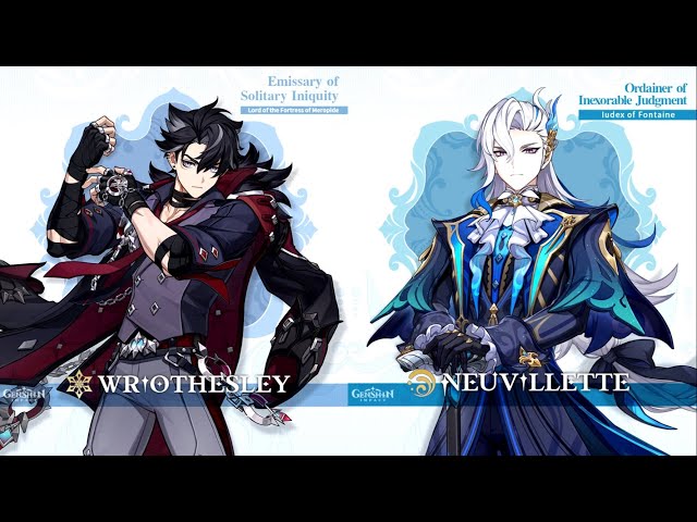 NEUVILLETTE E WRIOTHESLEY ANUNCIADOS! CONHECENDO OS NOVOS PERSONAGENS DA  4.1