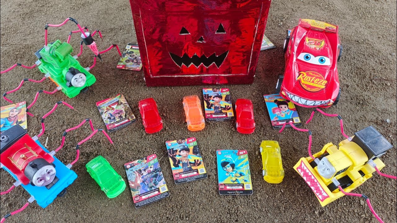 Bermain Kereta Api Hantu Laba-Laba, Thomas And The Friend, Mobil Laba-Laba, Mobil Hantu, BoboiBoy 14