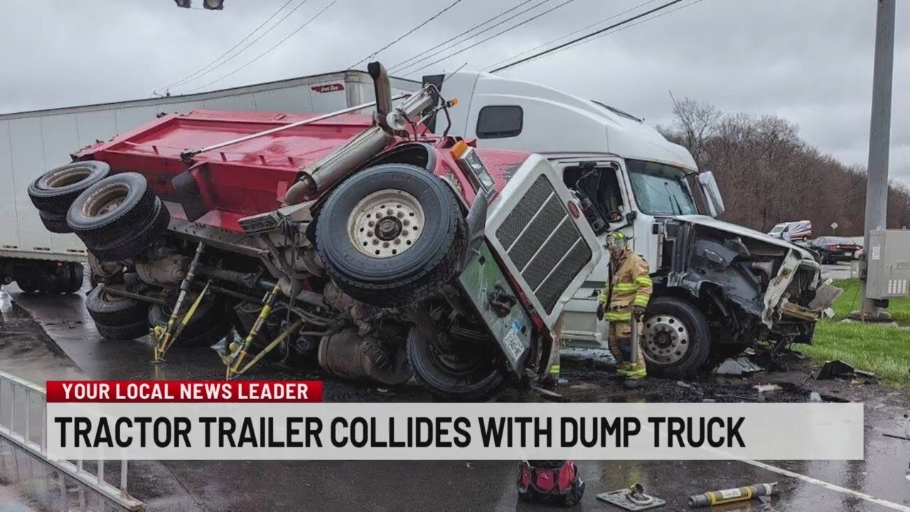 1 hospitalized after dump truck and tractor-trailer collide in Niagara ...