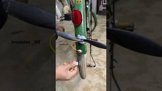 Running a Drone Motor with a 2-Wing Propeller Using a Bicycle Tire #youtubeshorts #project #diy
