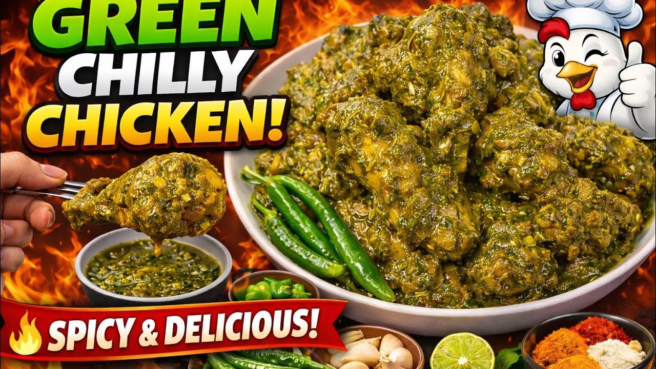 “ऑथेंटिक हरी मिर्च चिकन 🍗 पुराने जमाने का स्वाद” Green Chilli Chicken 🔥 Real Desi Flavour