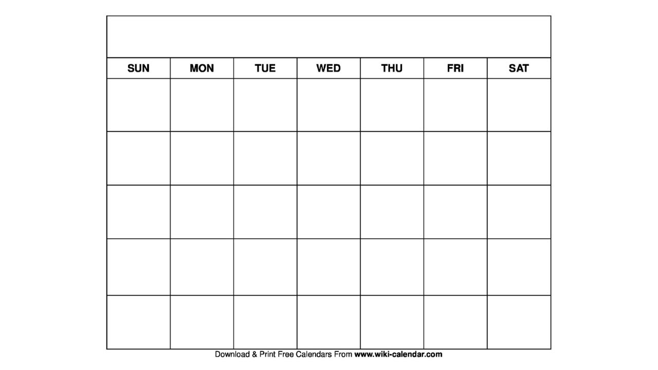 Blank Wiki Calendar - Printable Calendar 2023