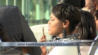Johnson Supports Swapping Columbus Day for Juneteenth