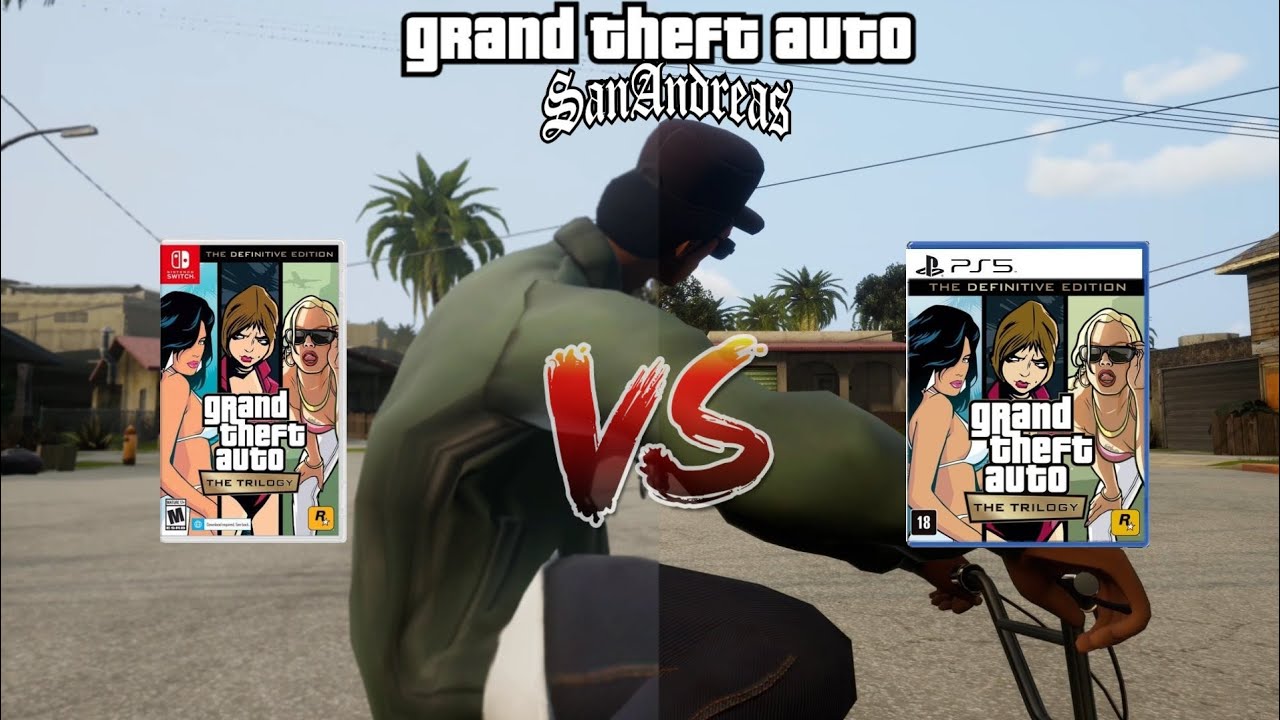 PS5 VS NINTENDO SWITCH - GTA SAN ANDREAS THE DEFINITIVE EDITION REMASTERED